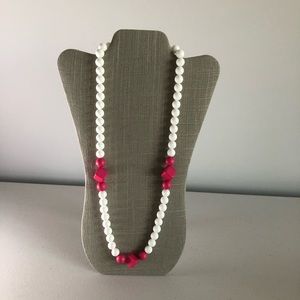 Pink and White Necklace